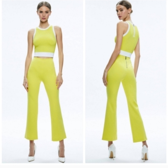 ALICE + OLIVIA RMP Mid Rise Back-Zip Bootcut Ankle Pant size 2 - Picture 6 of 15